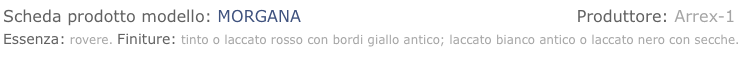 Scheda prodotto modello: MORGANA	 	