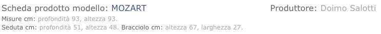 Scheda prodotto modello: MOZART 