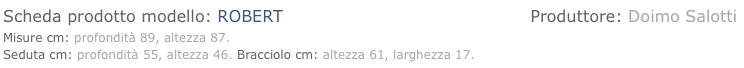 Scheda prodotto modello: ROBERT 